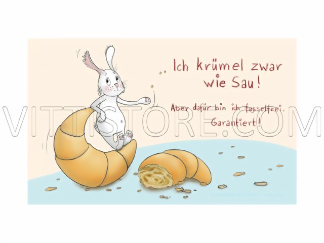 Bild von Frühstücksbrettchen Ich krümel zwar ...