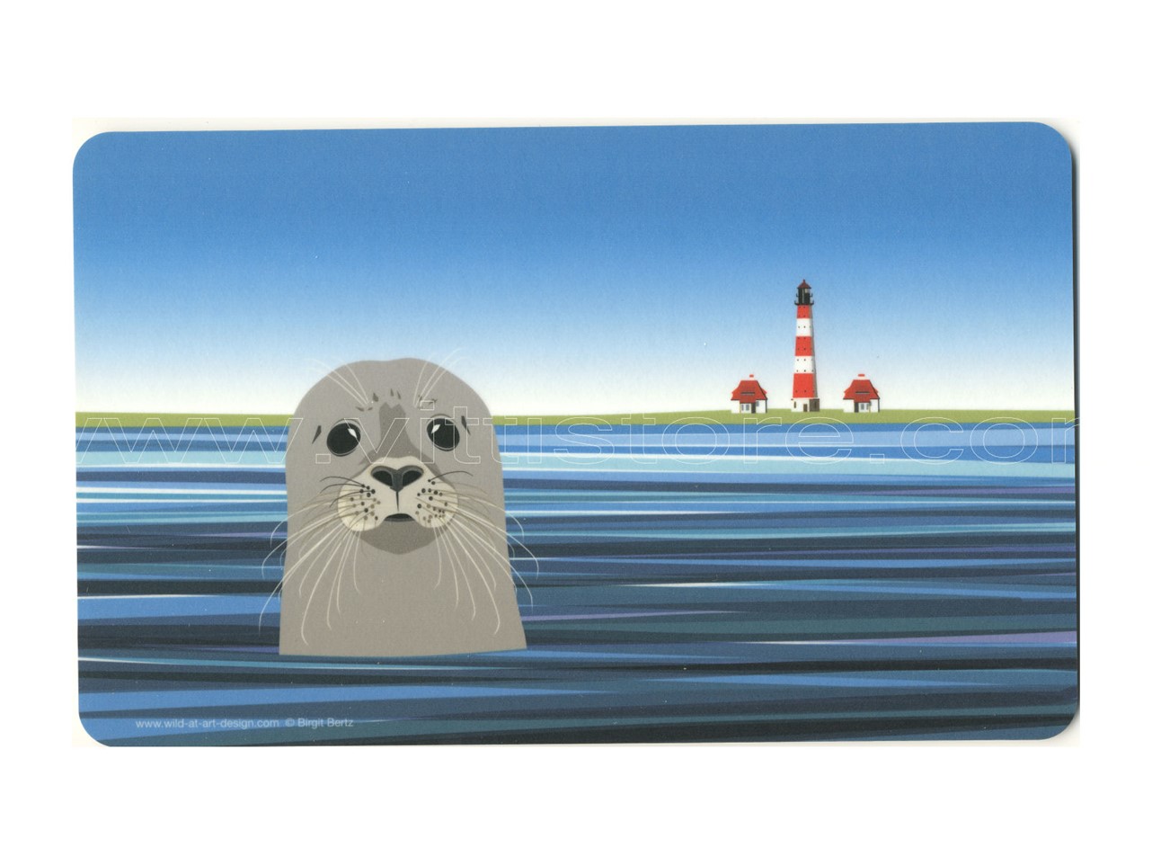 Bild von Frühstücksbrettchen Seehund vor Westerheversand