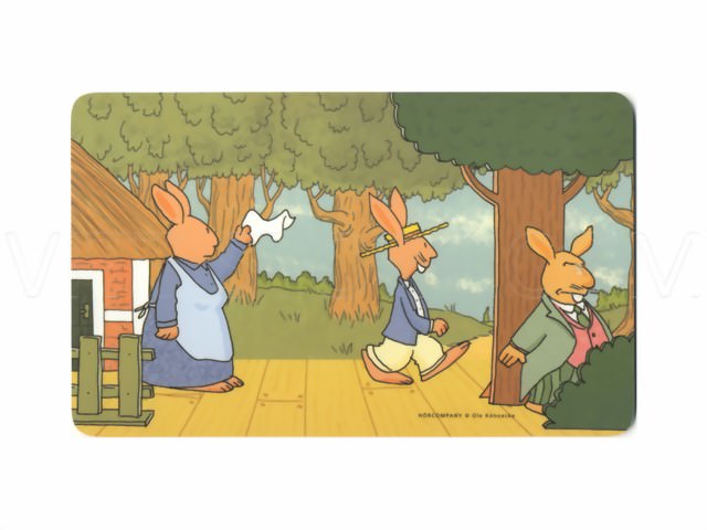 Bild von Frühstücksbrettchen Hasen Spaziergang
