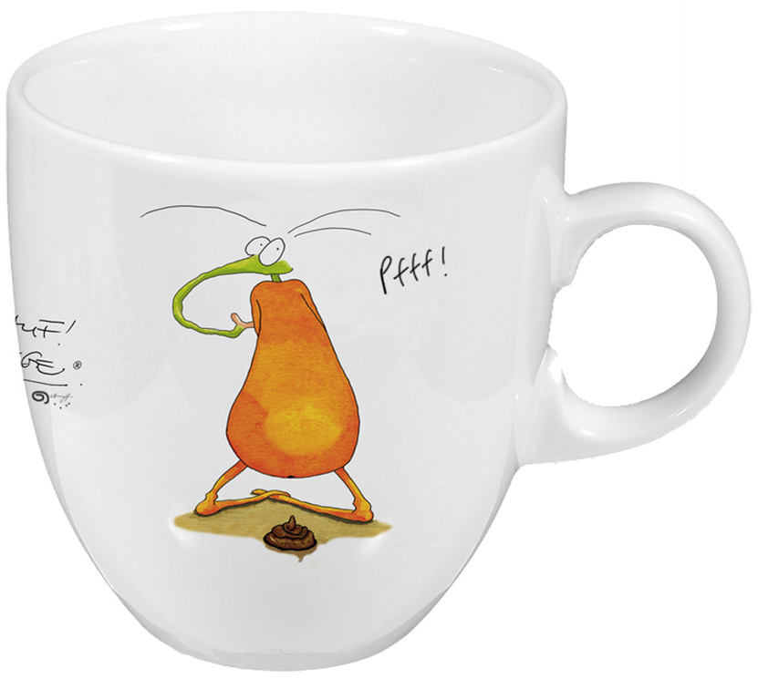 Bild von Tasse / Becher Scheiss drauf Fruchtfliege