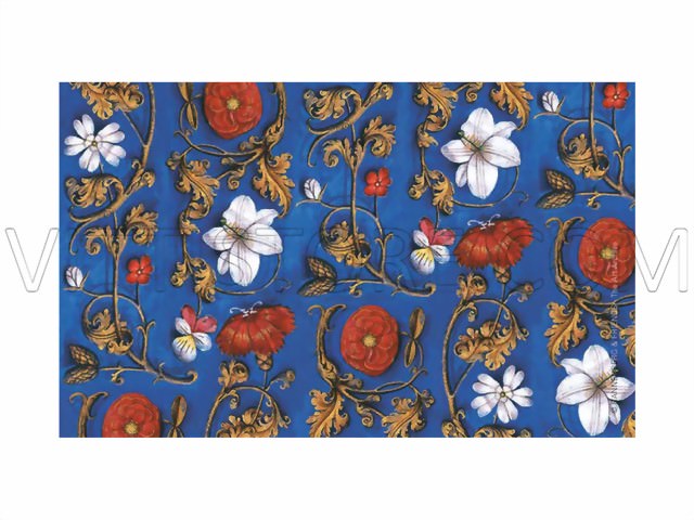 Bild von Frühstücksbrettchen Flämische Buchmalerei, Blumenornamente